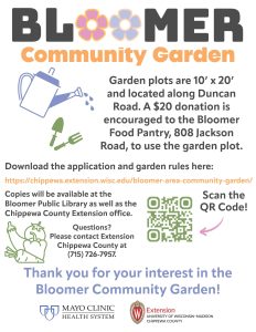 Available plots – Bloomer Community Garden!