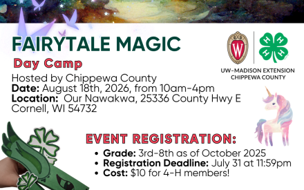 Fairy Tale Magic Day Camp for 4-H Youth Grades 3–8