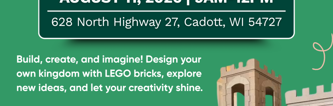 Creation Kingdom Flyer, August 11, 9am-12pm at the Cadott Community Library