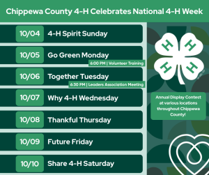 Chippewa County 4-H Celebrates National 4-H Week!
