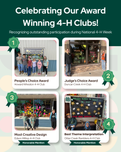 Celebrating Our Award Winning 4-H Clubs!